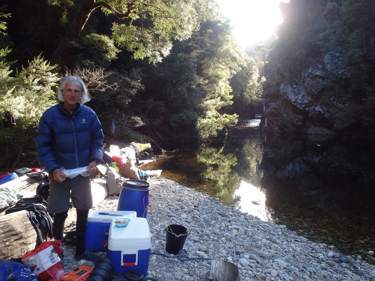 Camp at the Franklin River junction - Water by Nature Tasmania - Franklin River Rafting