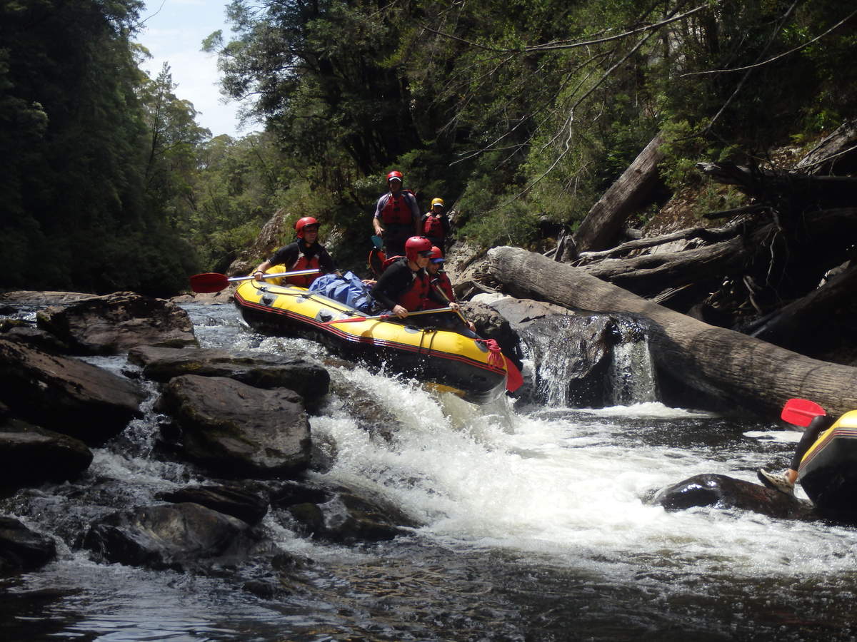One of the drops on the Collingwood - Water by Nature Tasmania - Franklin River Rafting