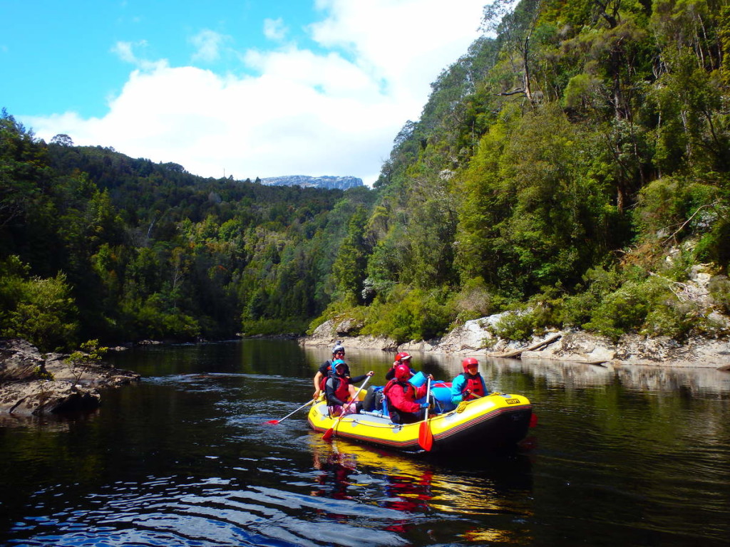 A glimpse of Frenchmans Cap in the far distance - at Water by Nature Tasmania, Franklin River Rafting™