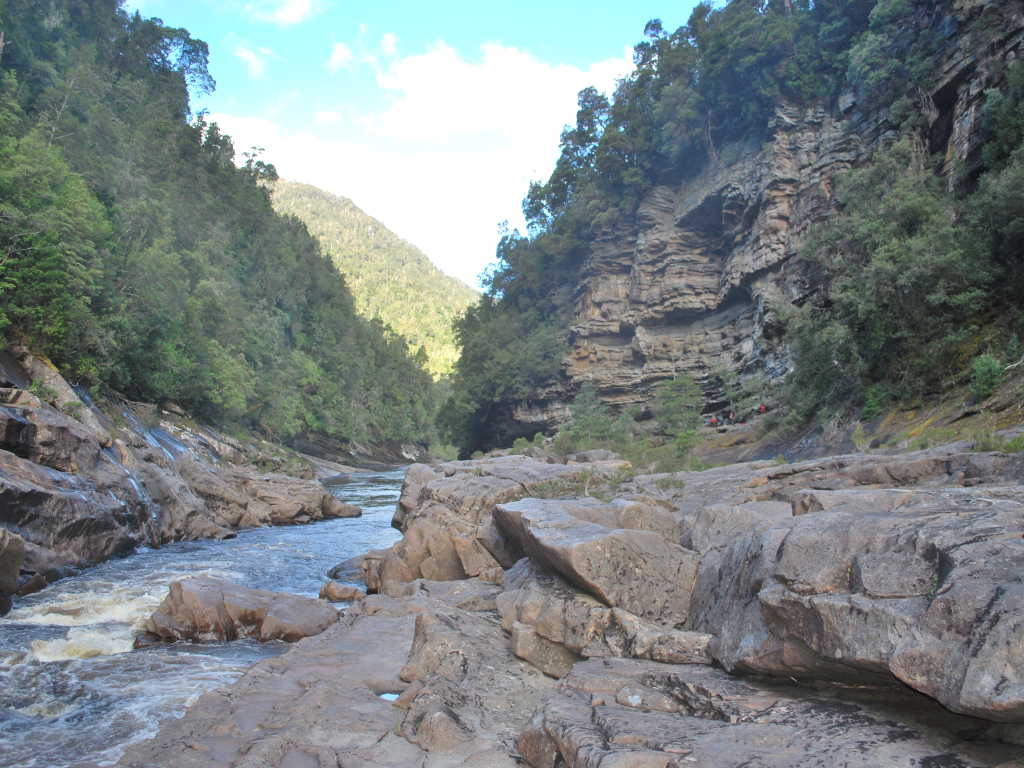 Newlands Cascade Rapid and Camp. Photo G. Jorgenson, Franklin River Rafting, Water by Nature Tasmania