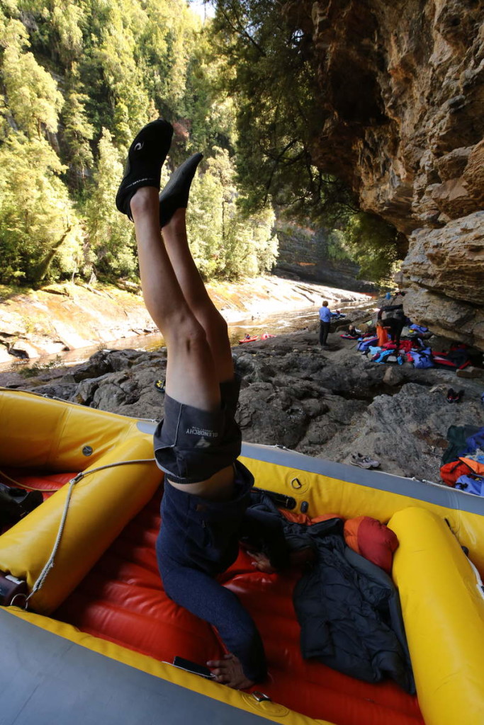 Scotty's legs - at Water by Nature Tasmania, Franklin River Rafting™