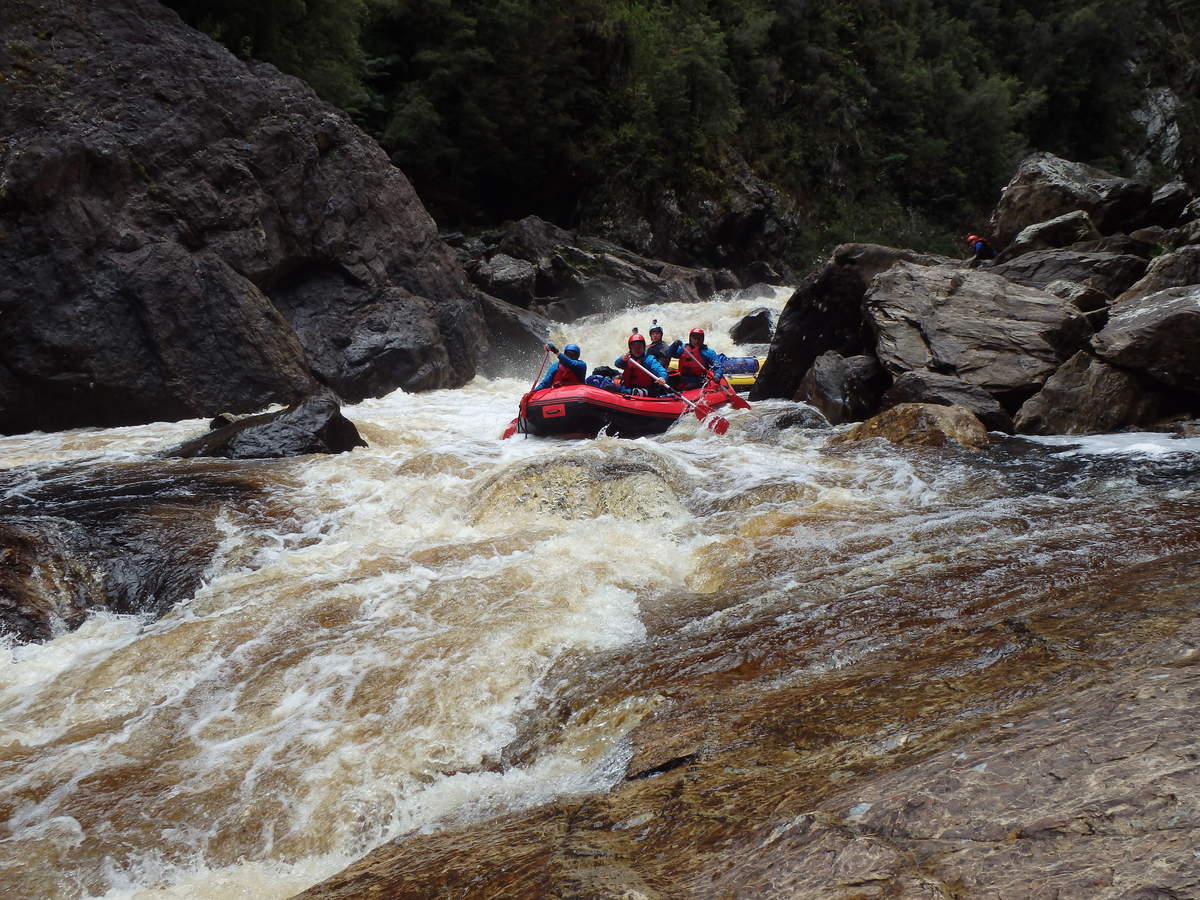 Whitewater rafting Thunderush rapid - at Water by Nature Tasmania, Franklin River Rafting