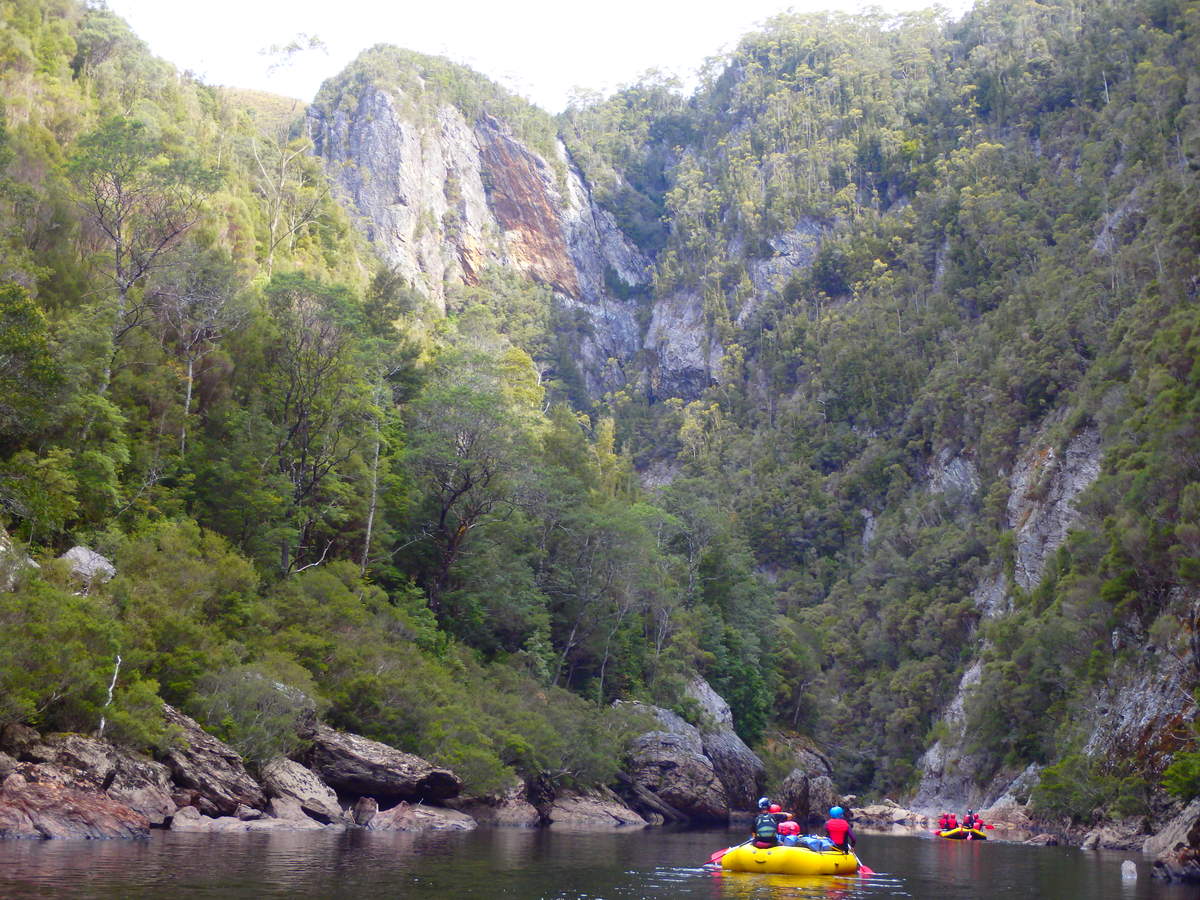 The walls of the Great Ravine. — at Water by Nature Tasmania - Franklin River Rafting.