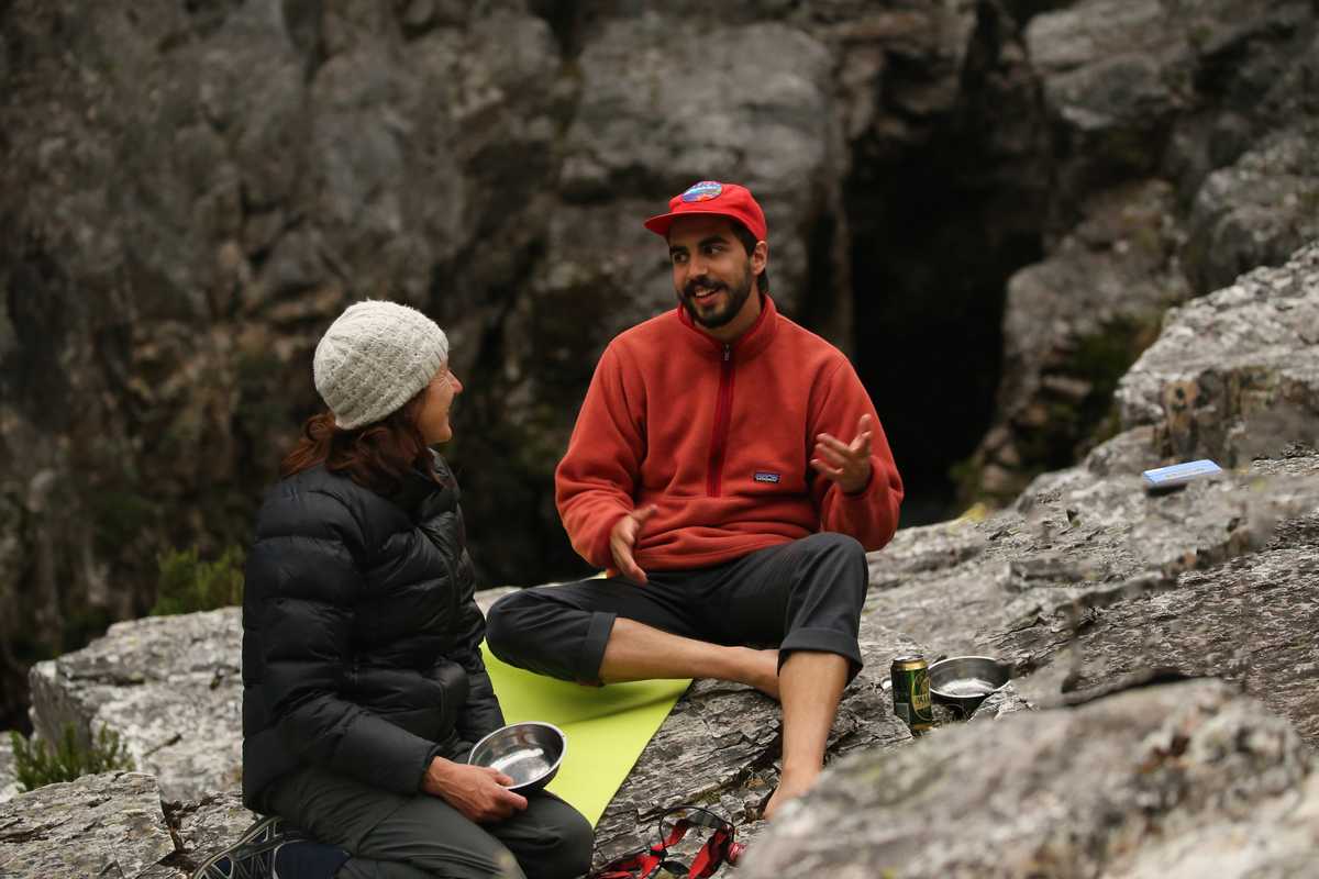 Rafters rest at Irenabyss Franklin River Tasmania