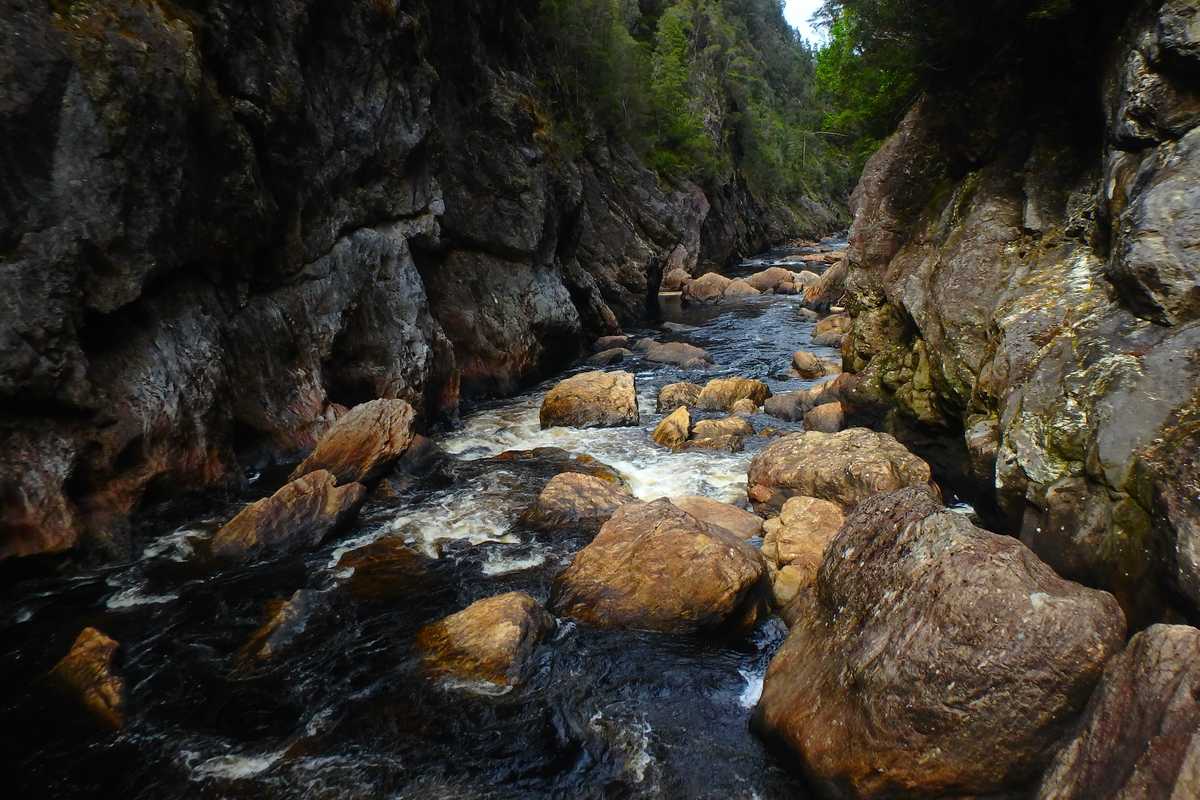 Low flows at Thunderush Rapid in the Great Ravine